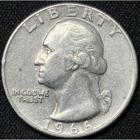 1966 Washington Quarter “Mafia-Strike" Eagle on Reverse & Rim Error on Obverse - Picture 5 of 16
